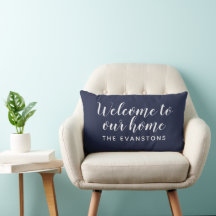 Moderne middernacht Blue Welcome Home Custom Achte