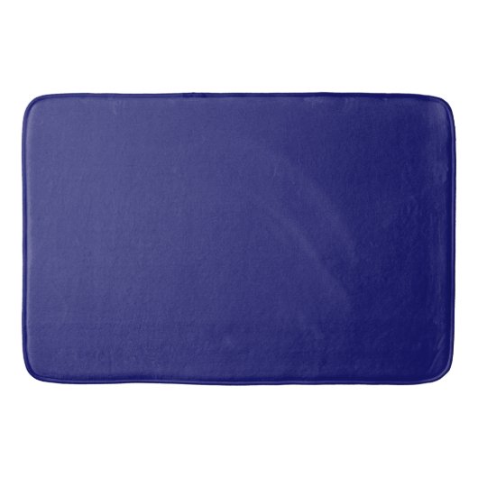 Moderne Midnight Blue Plain Solid kleur Badmat (Voorkant)
