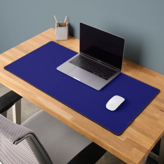 Moderne Midnight Blue Plain Solid kleur Bureaumat (Kantoor 2)