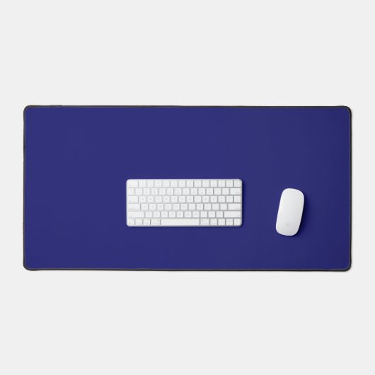 Moderne Midnight Blue Plain Solid kleur Bureaumat (Keyboard & Muis)