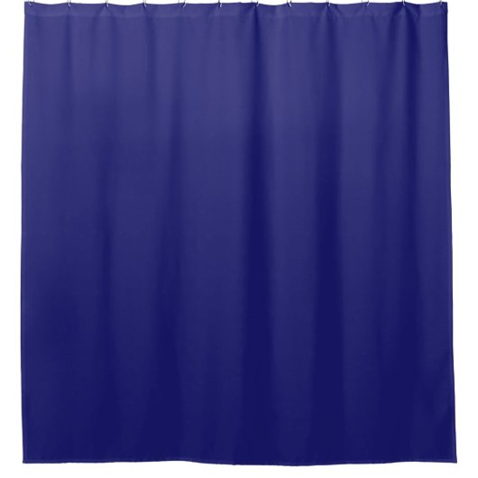 Moderne Midnight Blue Plain Solid kleur Douchegordijn (Voorkant)