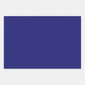 Moderne Midnight Blue Plain Solid kleur Inpakpapier Vel (Voorkant)