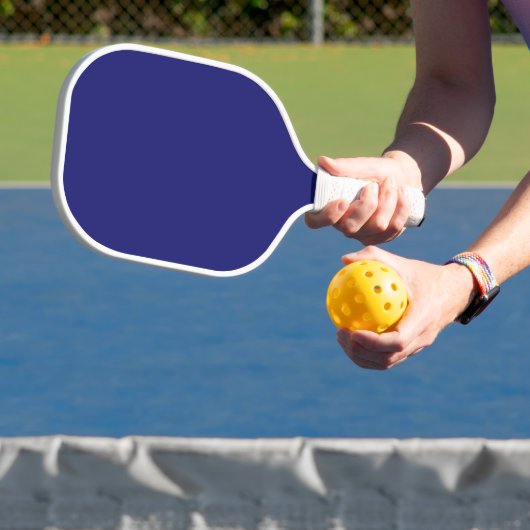 Moderne Midnight Blue Plain Solid kleur Pickleball Paddle (Insitu)