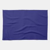 Moderne Midnight Blue Plain Solid kleur Theedoek (Horizontaal)