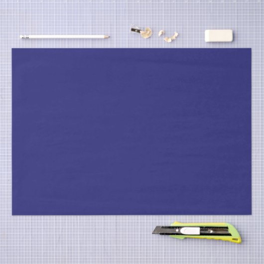 Moderne Midnight Blue Plain Solid kleur Tissuepapier (Craft)