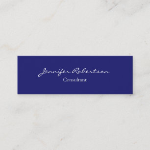 Moderne midnight Blue Plain Uniek Slim Mini Visitekaartje