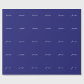Moderne midnight Blue Plain Unieke Cadeaupapier (Vlak)