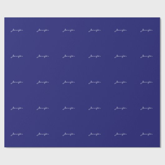 Moderne midnight Blue Plain Unieke Cadeaupapier (Vlak)