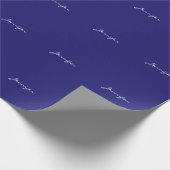 Moderne midnight Blue Plain Unieke Cadeaupapier (Hoek)