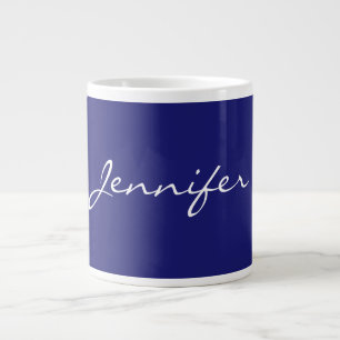 Moderne midnight Blue Plain Unieke Grote Koffiekop