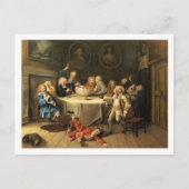 Moderne midnight-discussie briefkaart (Voorkant)