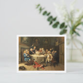 Moderne midnight-discussie briefkaart (Staand voorkant)