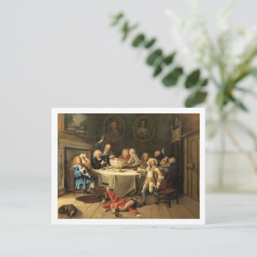 Moderne midnight-discussie briefkaart (Staand voorkant)