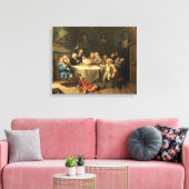 Moderne midnight-discussie canvas afdruk (Insitu (Woonkamer))