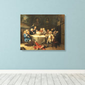 Moderne midnight-discussie canvas afdruk (Insitu (Houten vloer))