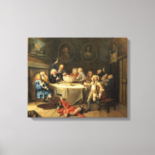 Moderne midnight-discussie canvas afdruk