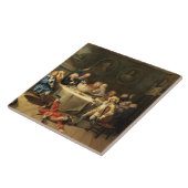 Moderne midnight-discussie tegeltje (Zijkant)