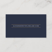 Moderne Midnight Navy Goud QR Code Professioneel Visitekaartje (Achterkant)