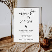 Moderne Midnight Snacks Tas Dessert Bar Teken Poster