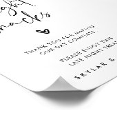 Moderne Midnight Snacks Tas Dessert Bar Teken Poster (Hoek)