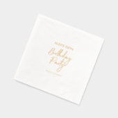 Moderne mijlpaal volwassen verjaardagsfeest folie servetten (Links)