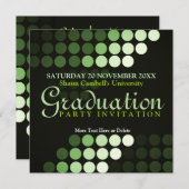 Moderne milieu (groene) Uitnodiging van het Afstud (Voorkant / Achterkant)