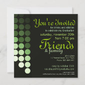 Moderne milieu (groene) Uitnodiging van het Afstud (Achterkant)