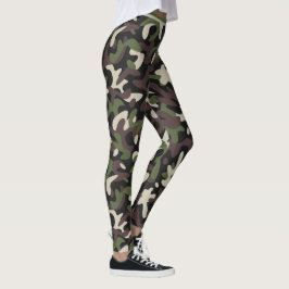 Moderne militaire camouflage groen bruin patroon leggings