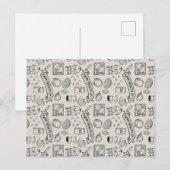 Moderne Millennial Dad Doodle Patroon Vaderdag Briefkaart (Voorkant / Achterkant)