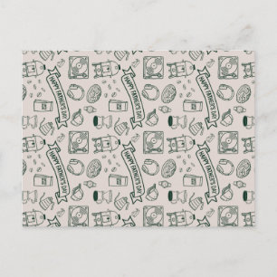 Moderne Millennial Dad Doodle Patroon Vaderdag Briefkaart