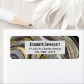 Moderne minerale gouden en grijze geode mineralen etiket (Insitu)