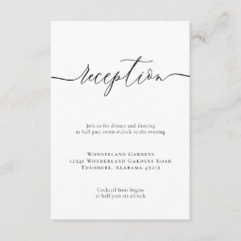 Moderne mini-feestelijke feestelijke huwelijksrece informatiekaartje