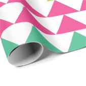 Moderne Mini-kerstbomen Geometrische patronen Cadeaupapier (Rol Hoek)