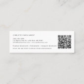 Moderne Mini QR Code Beautician Salon Loyalty Kaar (Achterkant)