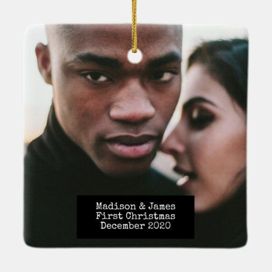 Moderne minialistische foto's en foto's met huweli keramisch ornament (Achterkant)