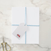 Moderne miniatuurfeest van vuurman cadeaulabel (Met Touw)