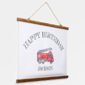 Moderne miniatuurfeest van vuurman hangend wandkleed (Gebogen)