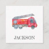 Moderne miniatuurfeest van vuurman informatiekaartje (Voorkant)