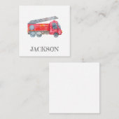 Moderne miniatuurfeest van vuurman informatiekaartje (Voorkant / Achterkant)