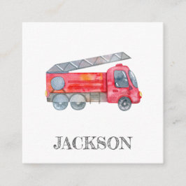 Moderne miniatuurfeest van vuurman informatiekaartje