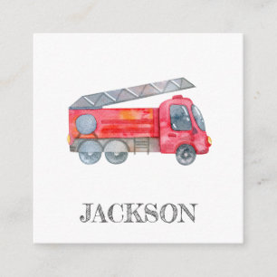 Moderne miniatuurfeest van vuurman informatiekaartje