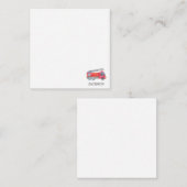 Moderne miniatuurfeest van vuurman informatiekaartje (Voorkant / Achterkant)