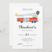 Moderne miniatuurfeest van vuurman kaart (Voorkant / Achterkant)