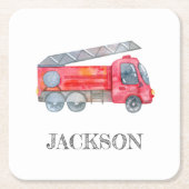 Moderne miniatuurfeest van vuurman kartonnen onderzetters (Voorkant)