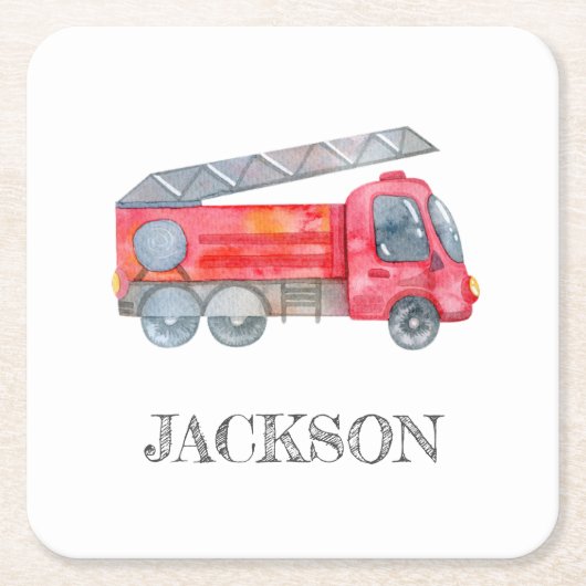 Moderne miniatuurfeest van vuurman kartonnen onderzetters (Voorkant)