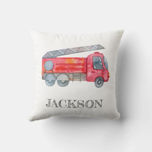 Moderne miniatuurfeest van vuurman kussen (Achterkant)