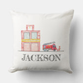 Moderne miniatuurfeest van vuurman kussen (Voorkant)