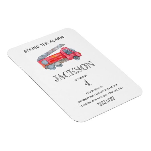 Moderne miniatuurfeest van vuurman magneet (Rechterzijde)