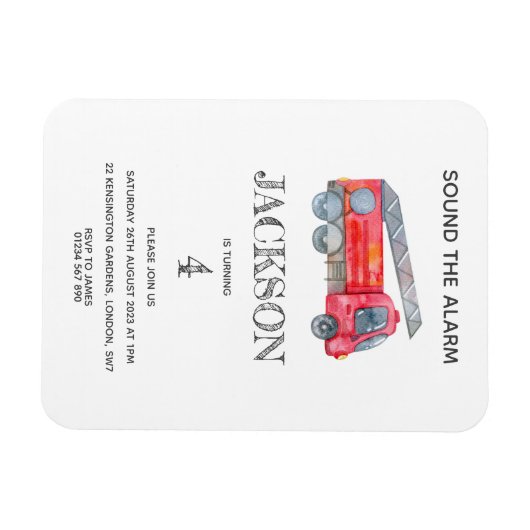 Moderne miniatuurfeest van vuurman magneet (Horizontaal)