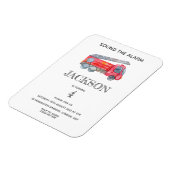 Moderne miniatuurfeest van vuurman magneet (Linkerzijde)